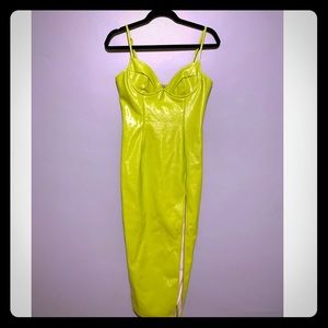 Neon yellow / green fashion nova dress